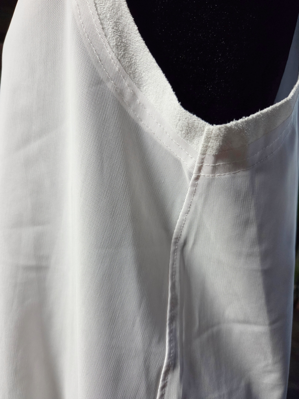Vocal White Sheer Mesh Lace Up Tank Top With Suede Trim MED - Picture 10 of 11